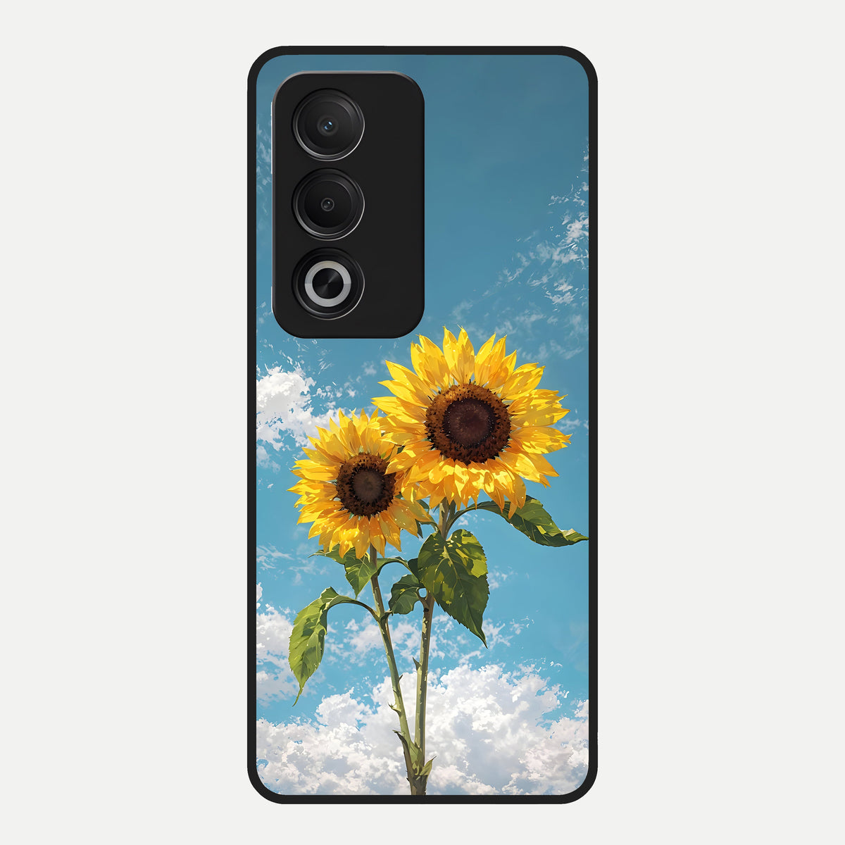  Sunlit Daisy Glow Glass Case For Oppo A3 Pro 5G back cover – full design glossy printed glass finish