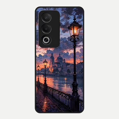  Twilight River Lights Glass Case For Oppo A3 Pro 5G back cover – full design glossy printed glass finish