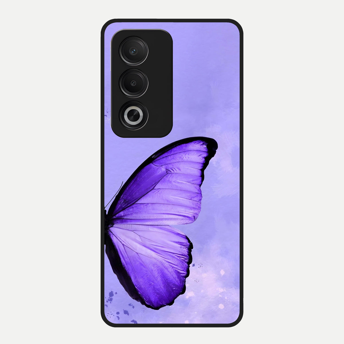  Violet Dream Wing Glass Case For Oppo A3 Pro 5G back cover – full design glossy printed glass finish