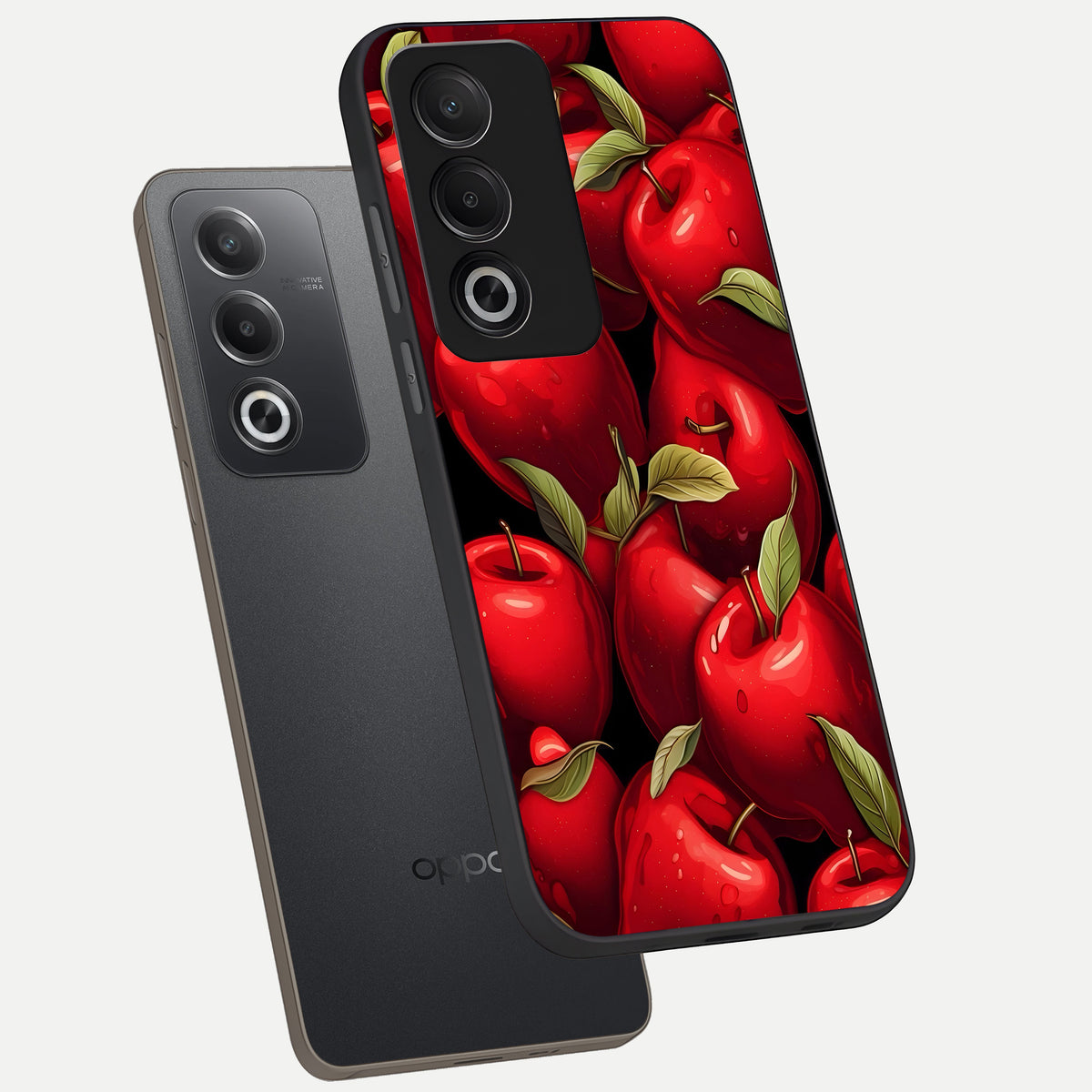  Apple Pattern phone case For Oppo A3 Pro 5G showing premium glass back cover with detailed artwork