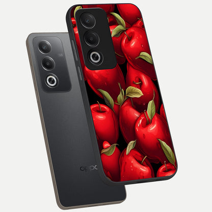  Apple Pattern phone case For Oppo A3 Pro 5G showing premium glass back cover with detailed artwork