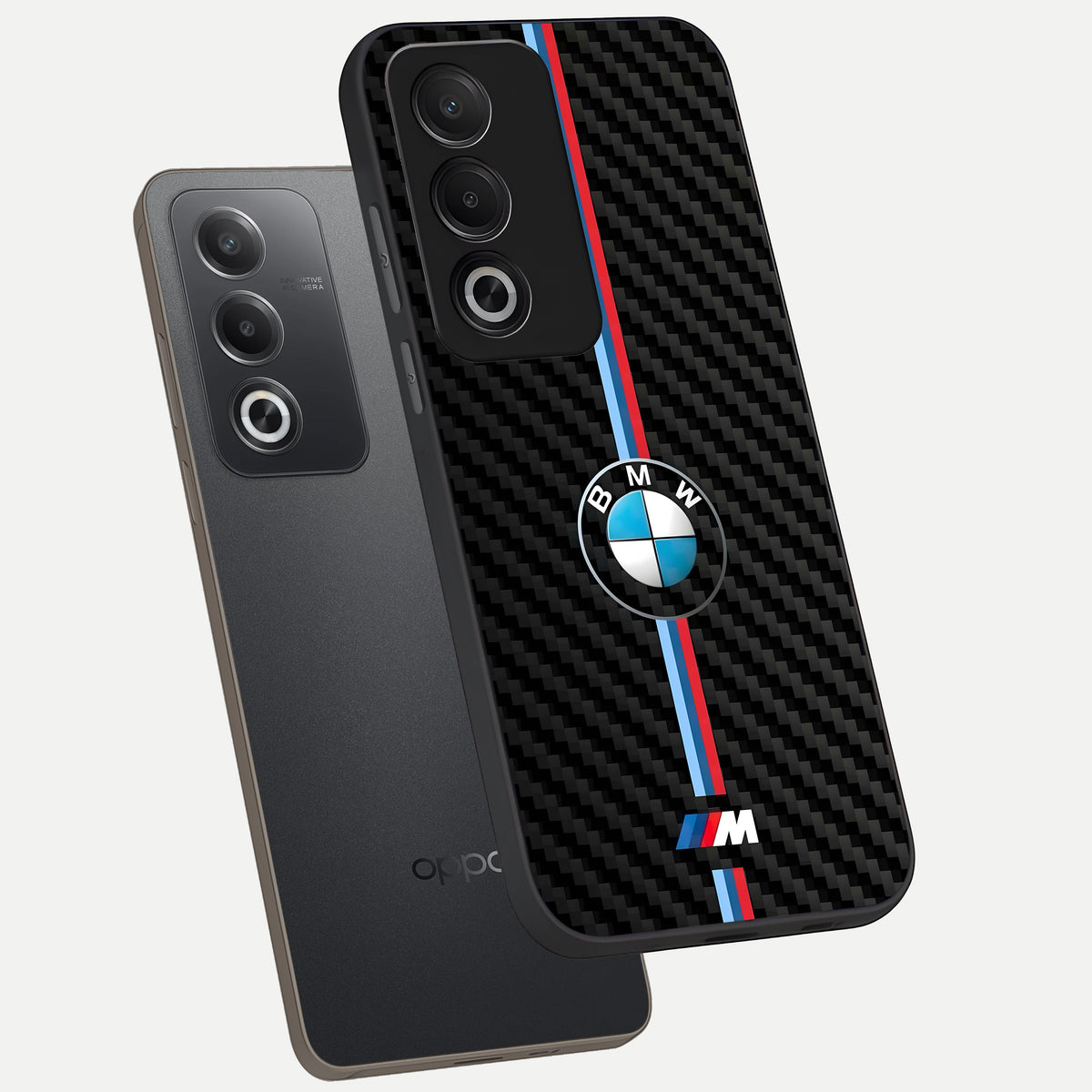  BMW Pattern phone case For Oppo A3 Pro 5G showing premium glass back cover with detailed artwork