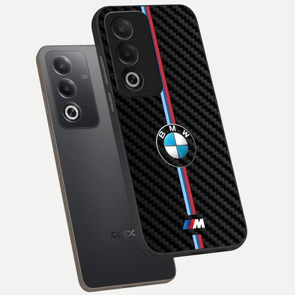  BMW Pattern phone case For Oppo A3 Pro 5G showing premium glass back cover with detailed artwork