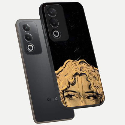 Celestial Gods Plan phone case For Oppo A3 Pro 5G showing premium glass back cover with detailed artwork