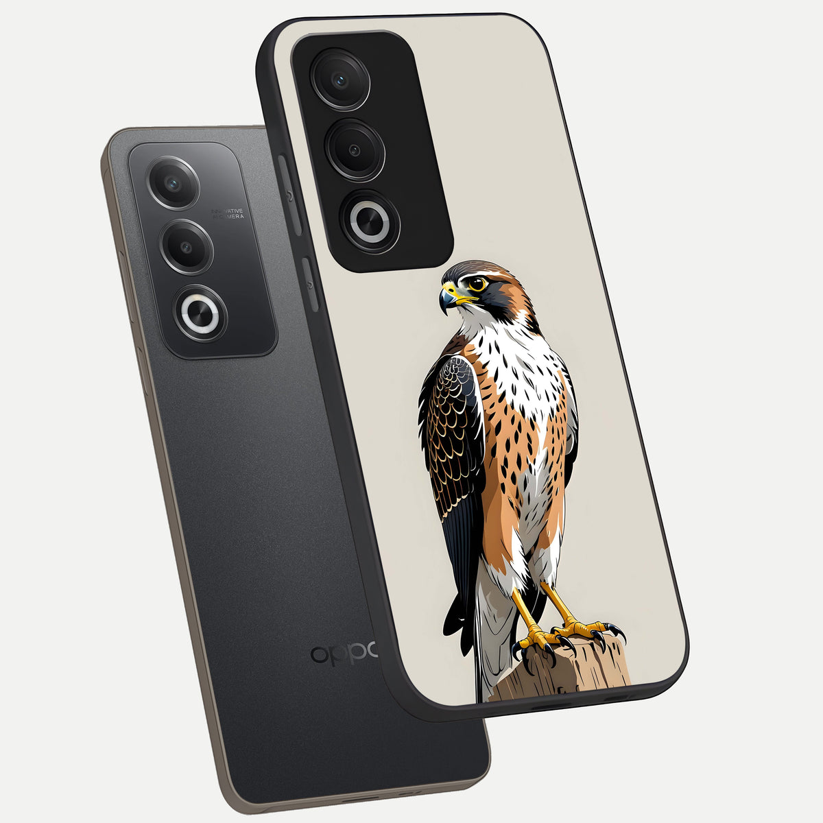  Clever Eagle phone case For Oppo A3 Pro 5G showing premium glass back cover with detailed artwork