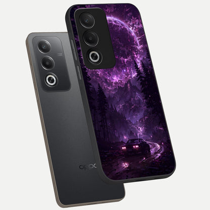  Eternal Cosmic Drive phone case For Oppo A3 Pro 5G showing premium glass back cover with detailed artwork