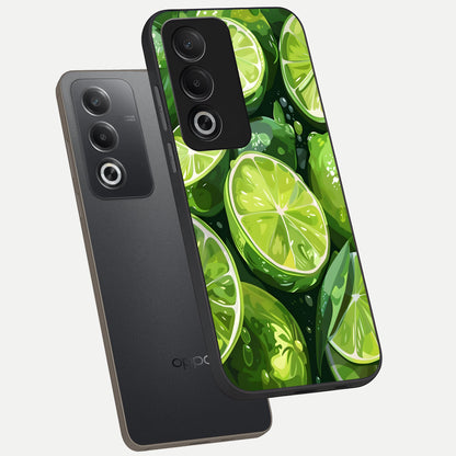  Green Kawasaki phone case For Oppo A3 Pro 5G showing premium glass back cover with detailed artwork
