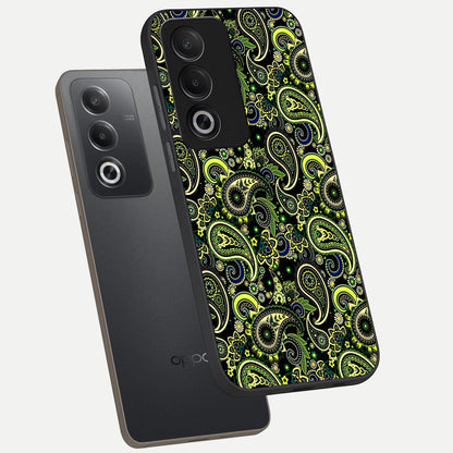  Green Lemon phone case For Oppo A3 Pro 5G showing premium glass back cover with detailed artwork