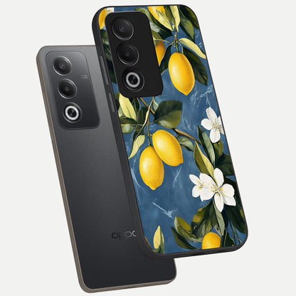  Lemon Dream Garden phone case For Oppo A3 Pro 5G showing premium glass back cover with detailed artwork