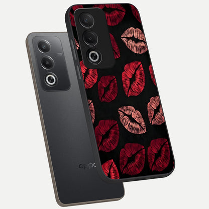  Midnight Kiss Love phone case For Oppo A3 Pro 5G showing premium glass back cover with detailed artwork