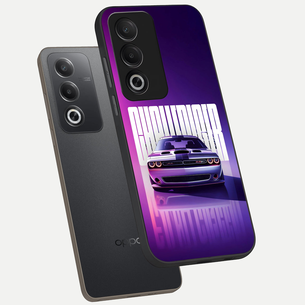  Midnight Muscle Ride phone case For Oppo A3 Pro 5G showing premium glass back cover with detailed artwork