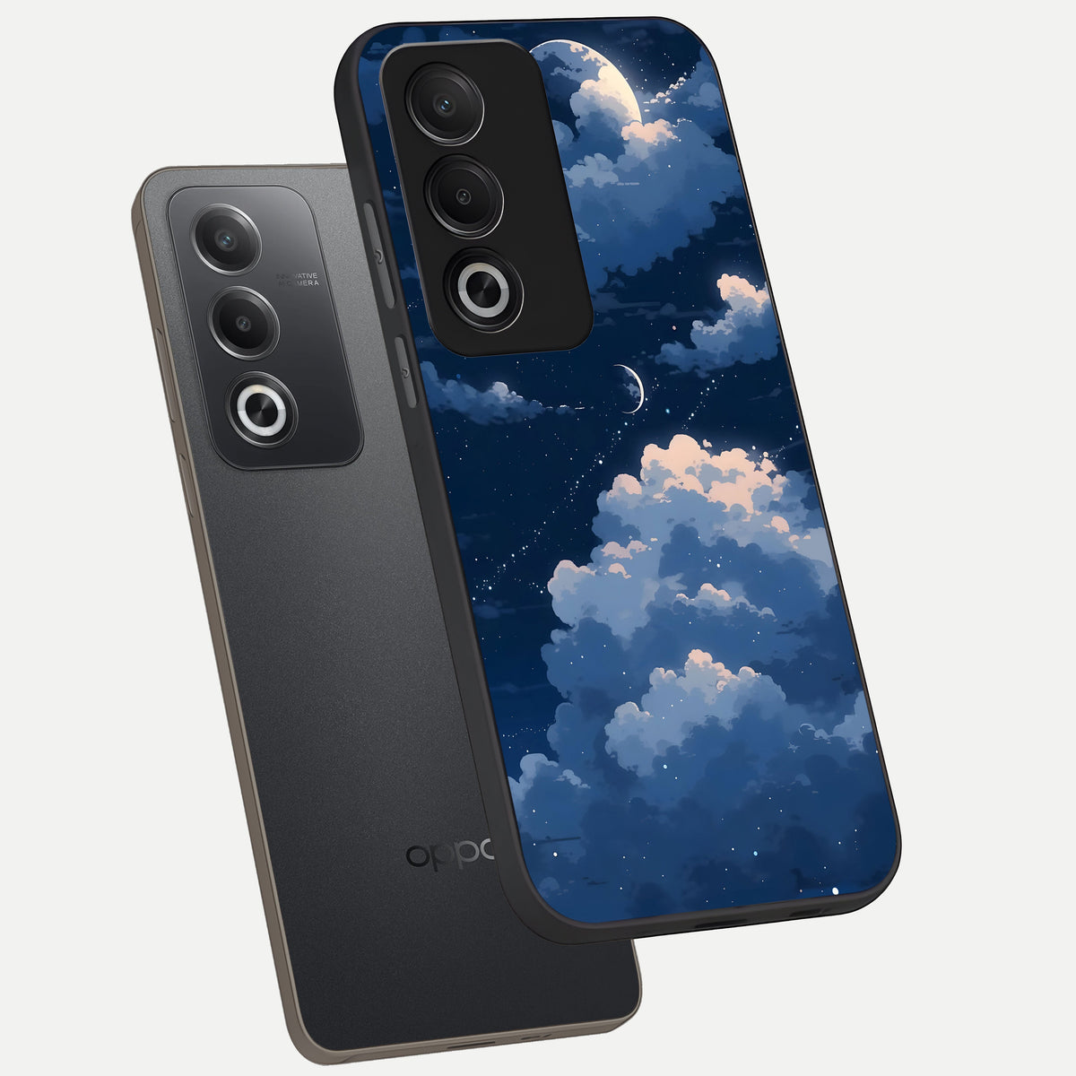  Moon Dream Haze phone case For Oppo A3 Pro 5G showing premium glass back cover with detailed artwork