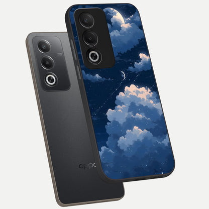  Moon Dream Haze phone case For Oppo A3 Pro 5G showing premium glass back cover with detailed artwork