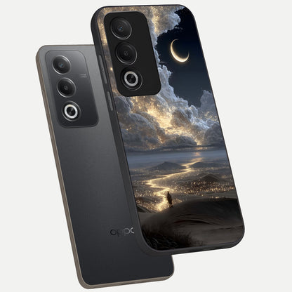  Moonlight Spark Path phone case For Oppo A3 Pro 5G showing premium glass back cover with detailed artwork