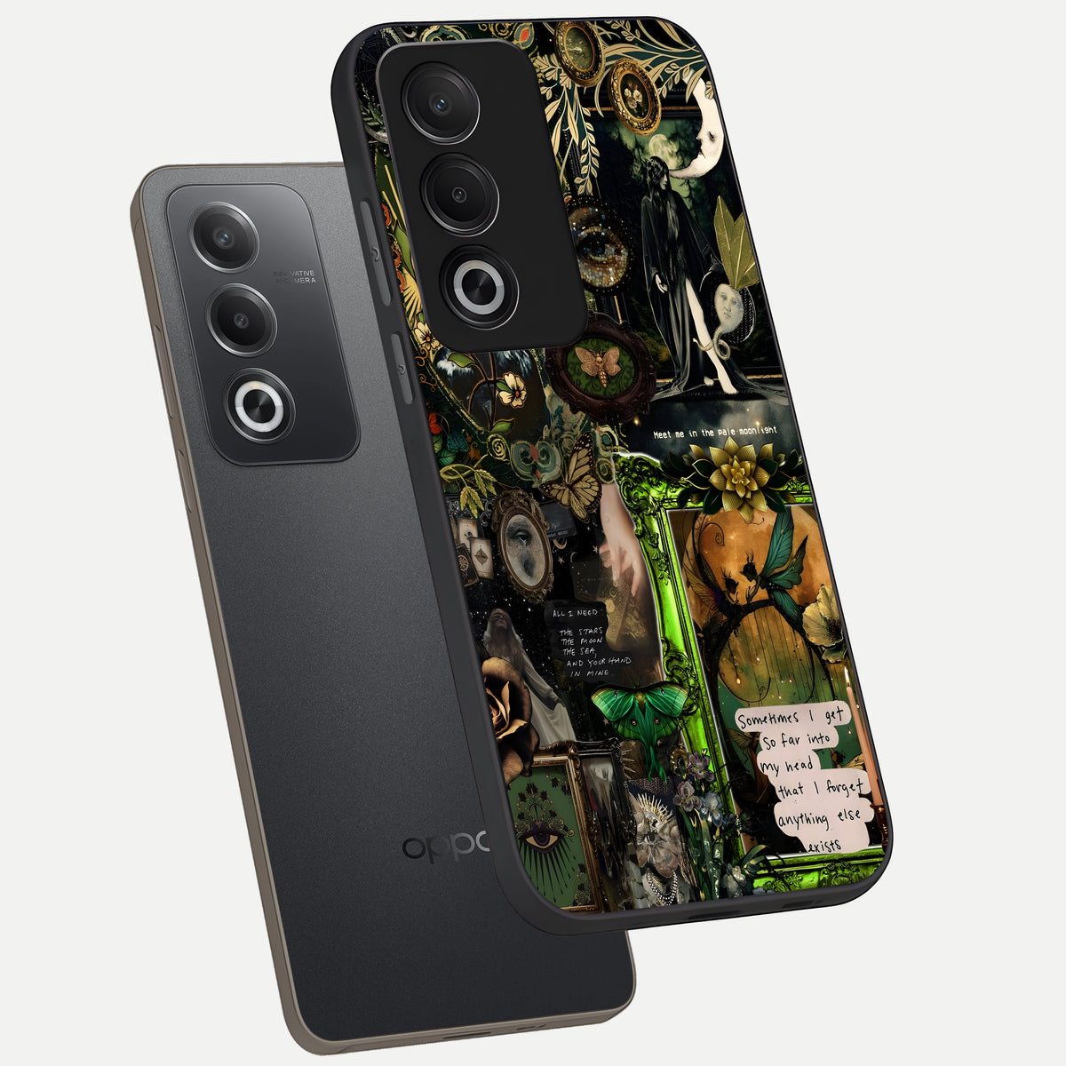  Mystic Woods Secret phone case For Oppo A3 Pro 5G showing premium glass back cover with detailed artwork