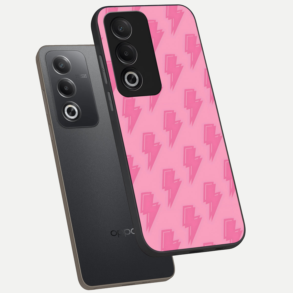  Pink Moo Magic phone case For Oppo A3 Pro 5G showing premium glass back cover with detailed artwork