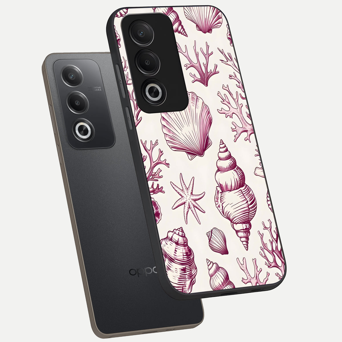  Pink Power Sparks phone case For Oppo A3 Pro 5G showing premium glass back cover with detailed artwork