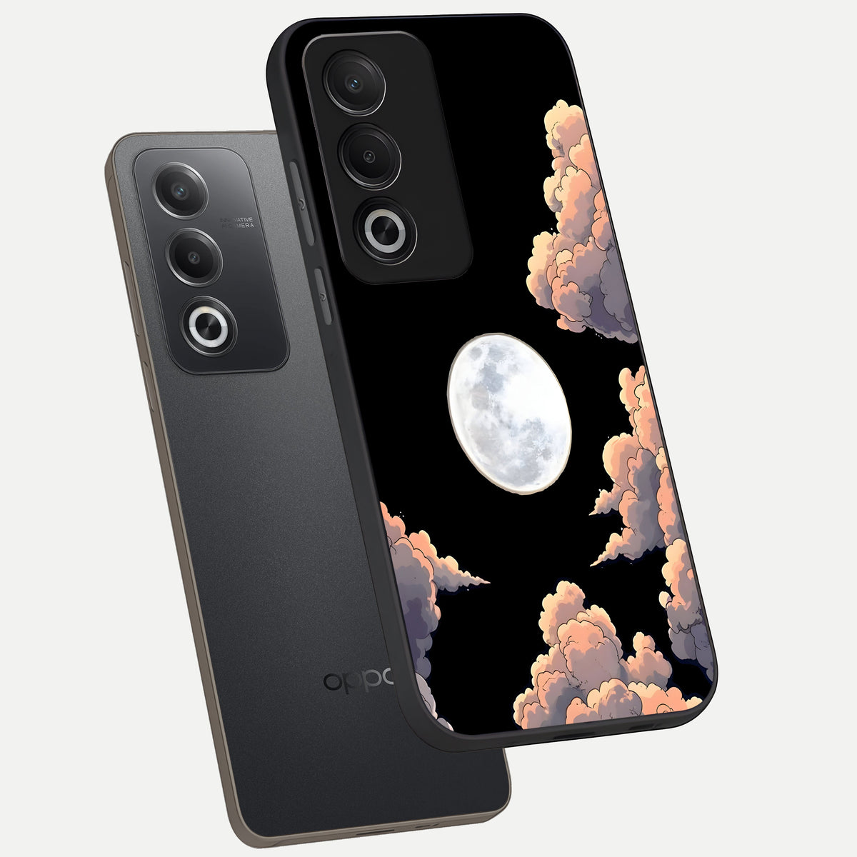  Shade Cloud Moon phone case For Oppo A3 Pro 5G showing premium glass back cover with detailed artwork