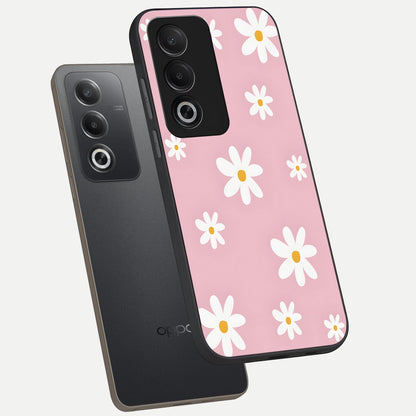  Soft Daisy Bliss phone case For Oppo A3 Pro 5G showing premium glass back cover with detailed artwork