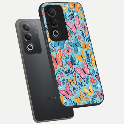  Spring Wing Garden phone case For Oppo A3 Pro 5G showing premium glass back cover with detailed artwork
