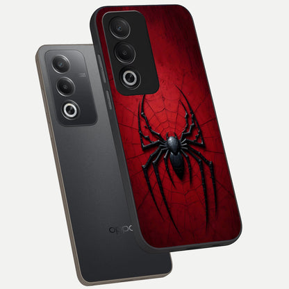  Superhero Web Emblem phone case For Oppo A3 Pro 5G showing premium glass back cover with detailed artwork