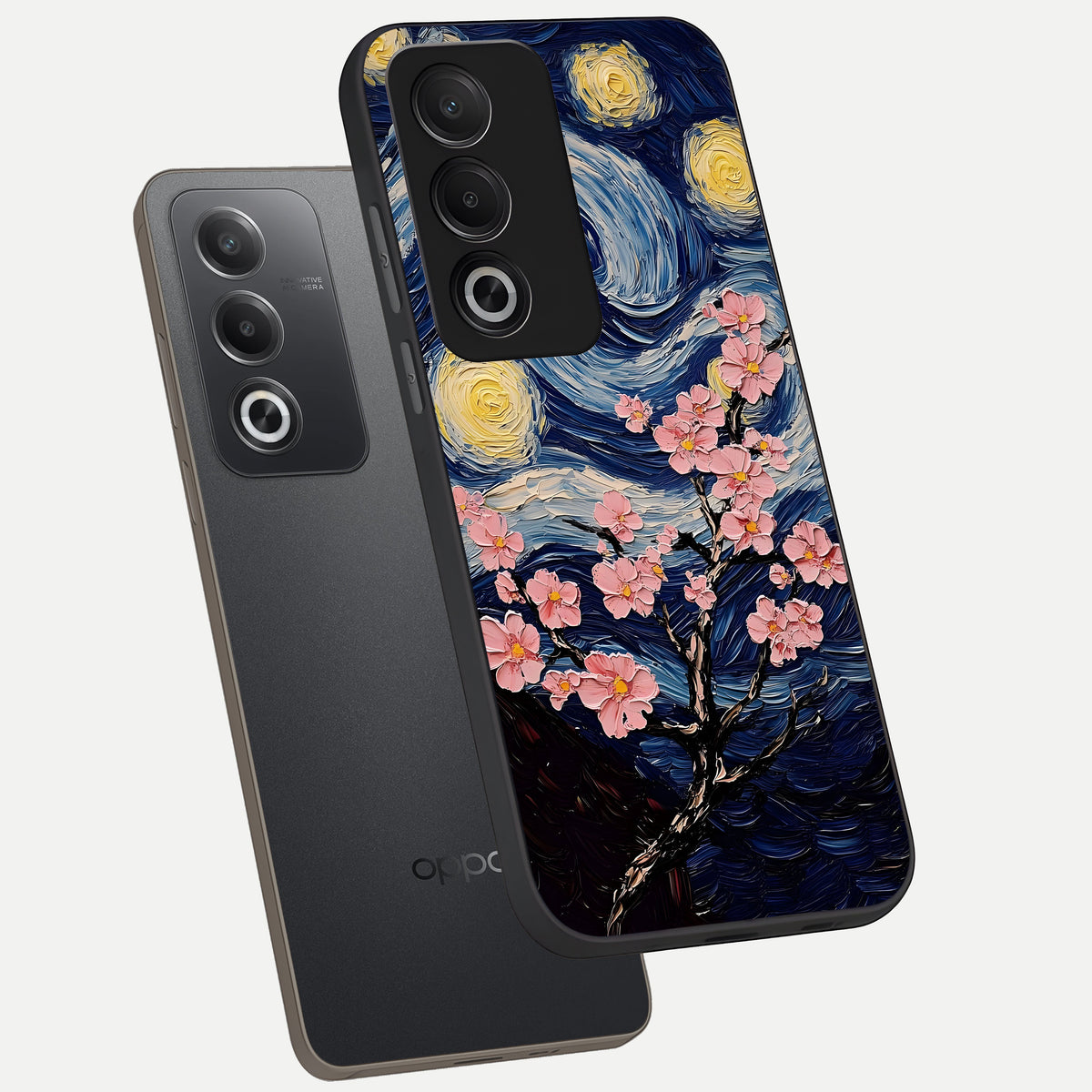  Van Gogh Scenery phone case For Oppo A3 Pro 5G showing premium glass back cover with detailed artwork
