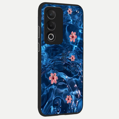  Bloom Thread Art back cover For Oppo A3 Pro 5G slim fit glass case with vibrant aesthetic design