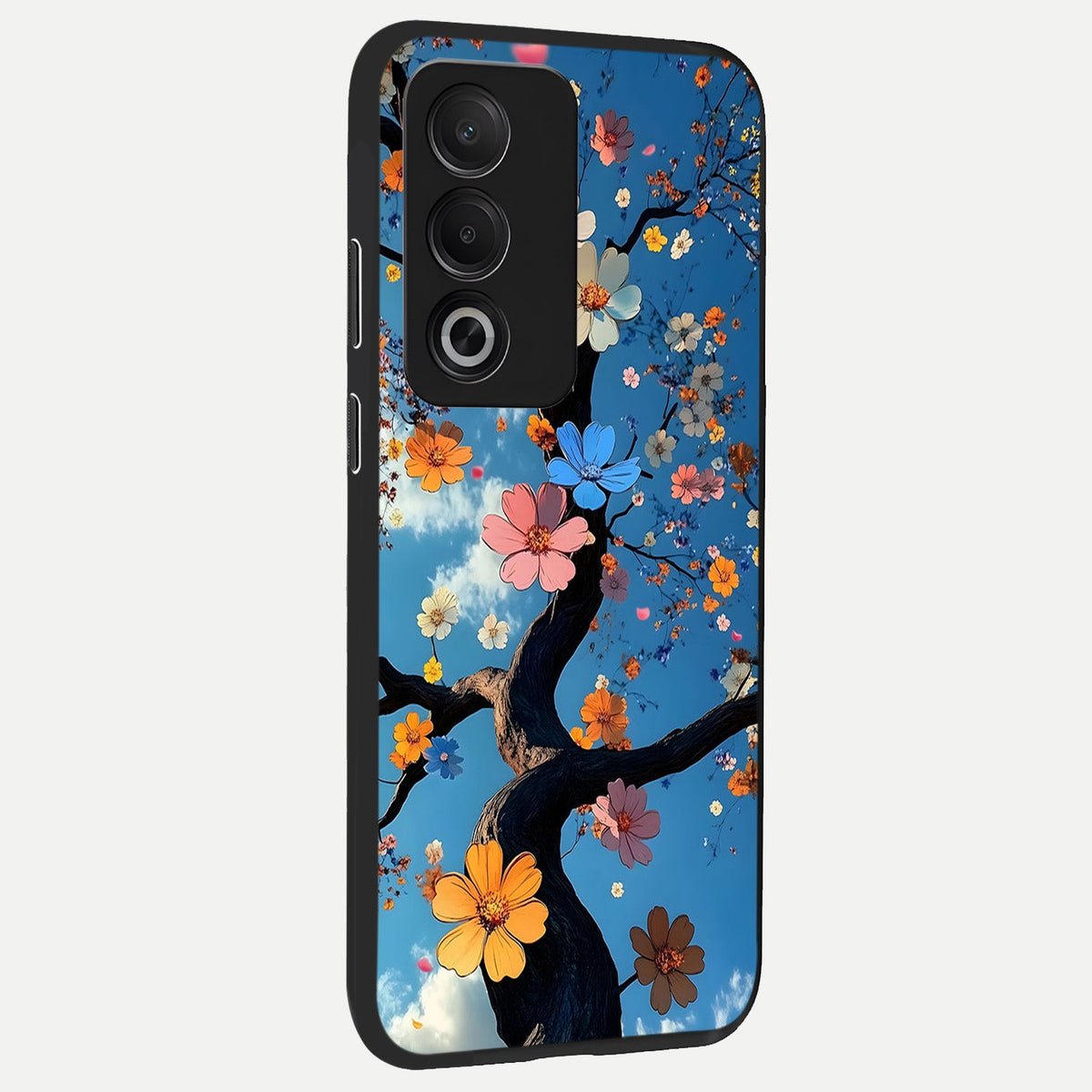  Blossom Dream Sky back cover For Oppo A3 Pro 5G slim fit glass case with vibrant aesthetic design