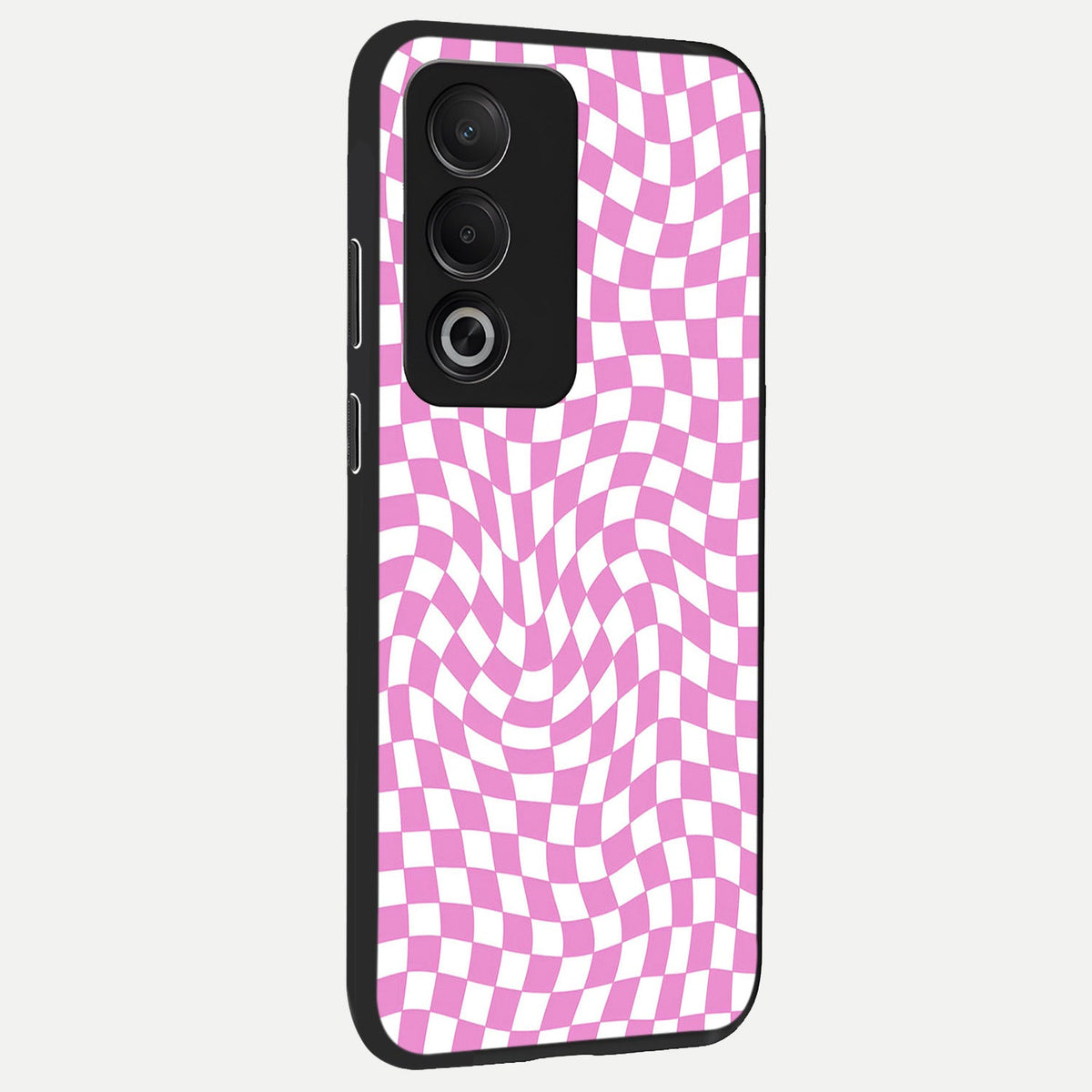  Bubblegum Check Wave back cover For Oppo A3 Pro 5G slim fit glass case with vibrant aesthetic design