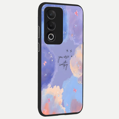  Celestial Cloud Magic back cover For Oppo A3 Pro 5G slim fit glass case with vibrant aesthetic design