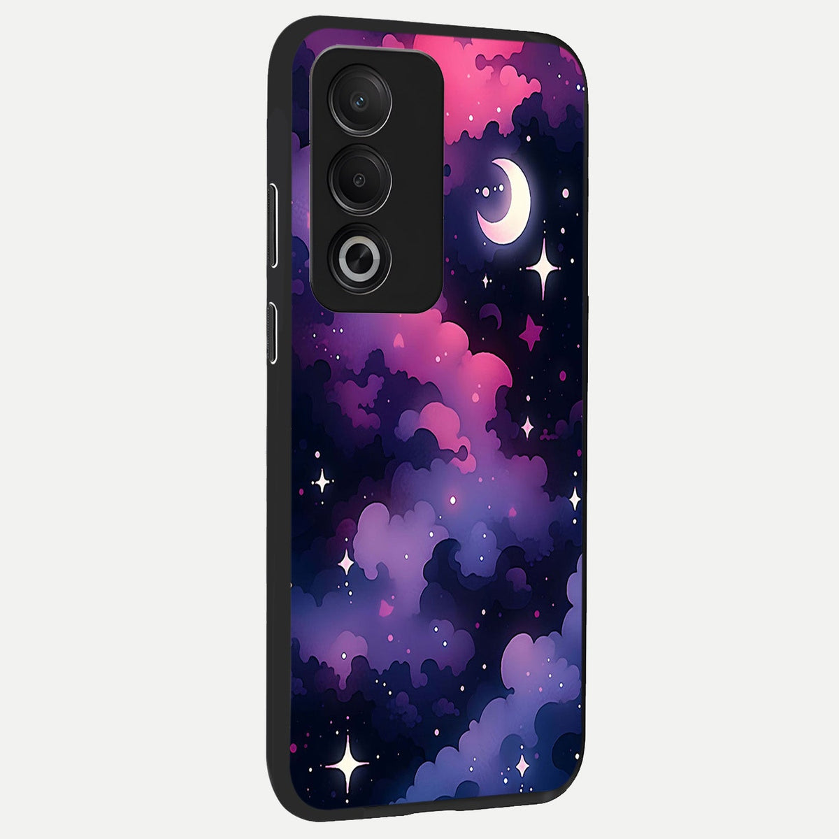  Celestial Moon Magic back cover For Oppo A3 Pro 5G slim fit glass case with vibrant aesthetic design