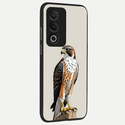  Clever Eagle back cover For Oppo A3 Pro 5G slim fit glass case with vibrant aesthetic design