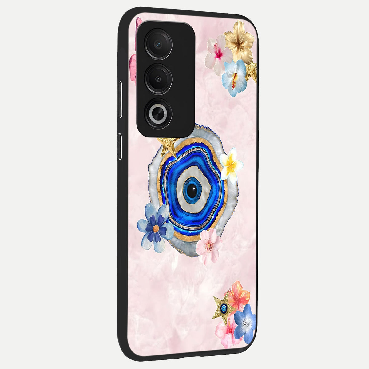  Divine Aura Bloom back cover For Oppo A3 Pro 5G slim fit glass case with vibrant aesthetic design