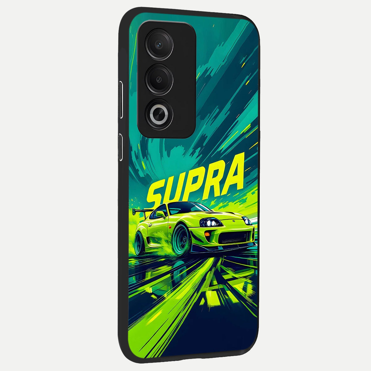  Electric Supra Thunder back cover For Oppo A3 Pro 5G slim fit glass case with vibrant aesthetic design