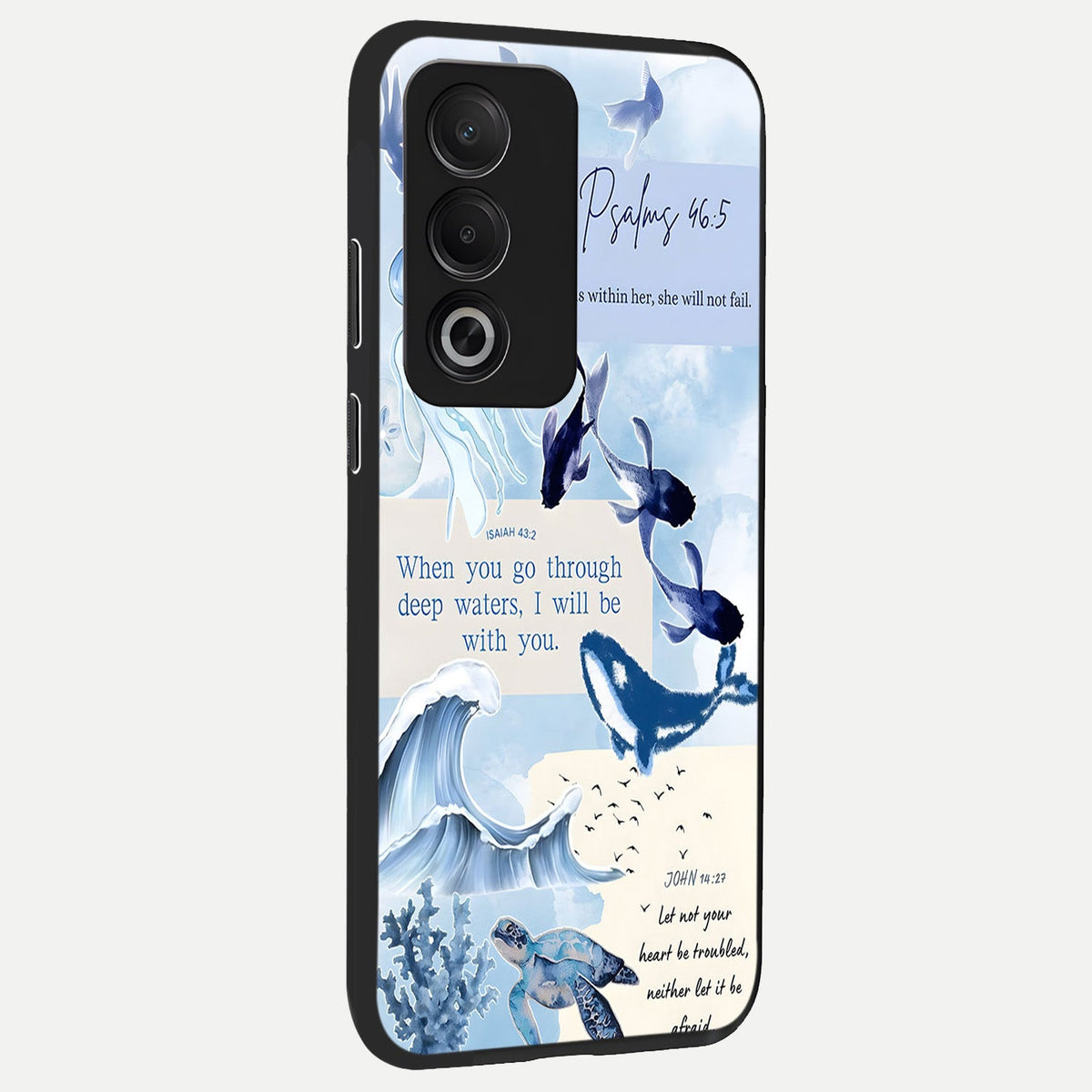  Faithful Ocean Promise back cover For Oppo A3 Pro 5G slim fit glass case with vibrant aesthetic design