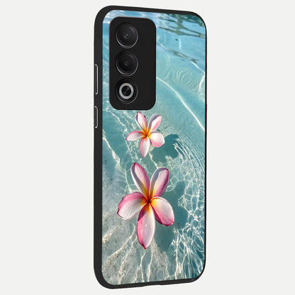  Floating Bloom Bliss back cover For Oppo A3 Pro 5G slim fit glass case with vibrant aesthetic design