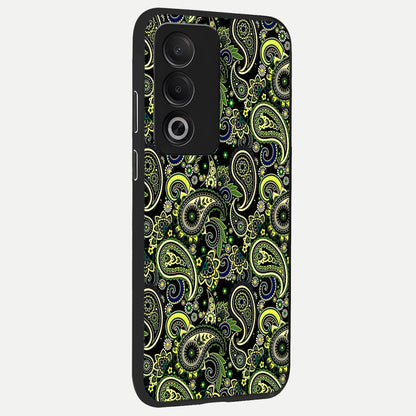  Green Lemon back cover For Oppo A3 Pro 5G slim fit glass case with vibrant aesthetic design