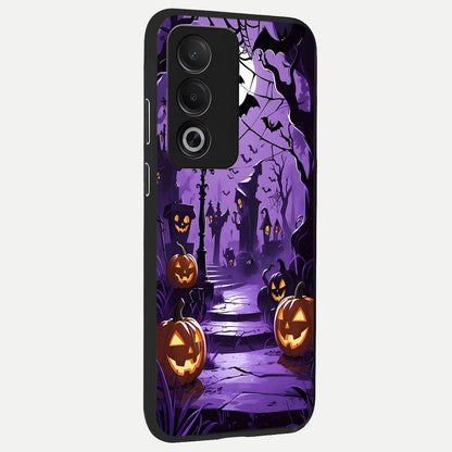  Pumpkin Patch Halloween back cover For Oppo A3 Pro 5G slim fit glass case with vibrant aesthetic design