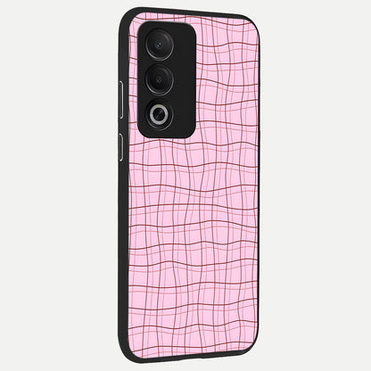  Soft Grid Bliss back cover For Oppo A3 Pro 5G slim fit glass case with vibrant aesthetic design