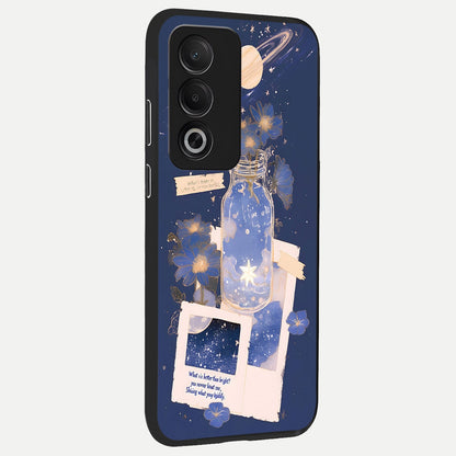  Starlit Cosmic Jar back cover For Oppo A3 Pro 5G slim fit glass case with vibrant aesthetic design