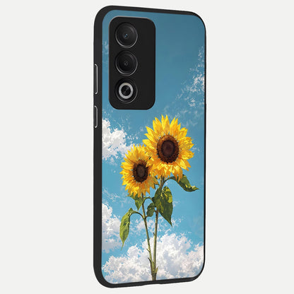  Sunlit Daisy Glow back cover For Oppo A3 Pro 5G slim fit glass case with vibrant aesthetic design