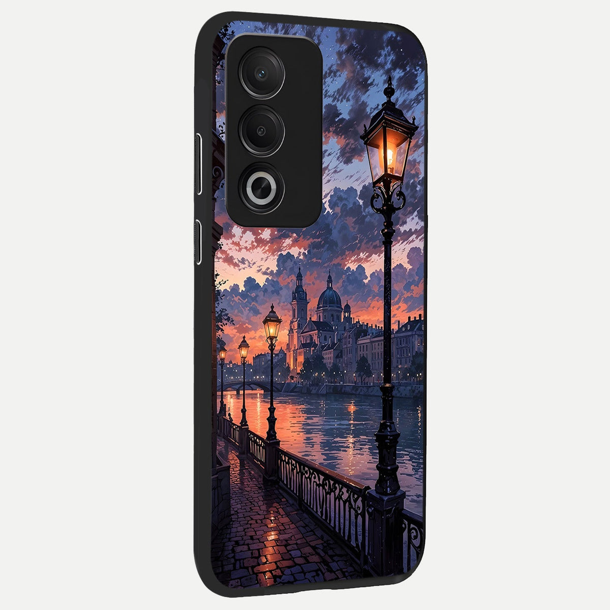  Twilight River Lights back cover For Oppo A3 Pro 5G slim fit glass case with vibrant aesthetic design