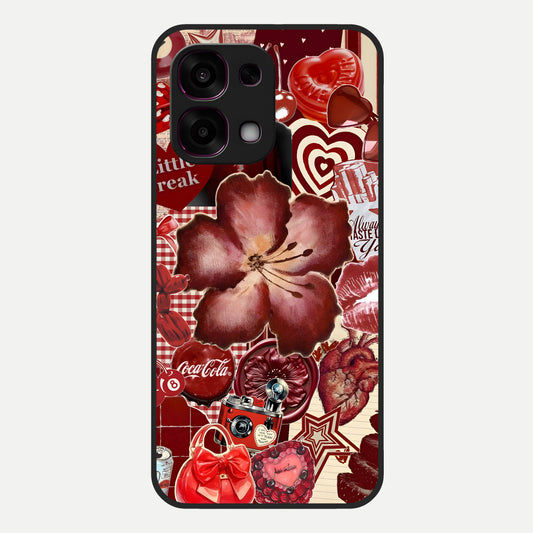  Aesthetic Little Freak Glass Case For Oppo F31 5G back cover – full design glossy printed glass finish