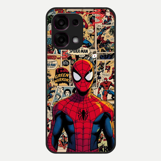  Aesthetic Spider Glass Case For Oppo F31 5G back cover – full design glossy printed glass finish
