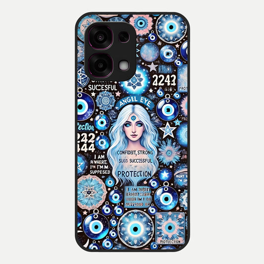  Angel Aura Shield Glass Case For Oppo F31 5G back cover – full design glossy printed glass finish