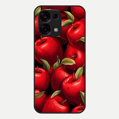  Apple Pattern Glass Case For Oppo F31 5G back cover – full design glossy printed glass finish
