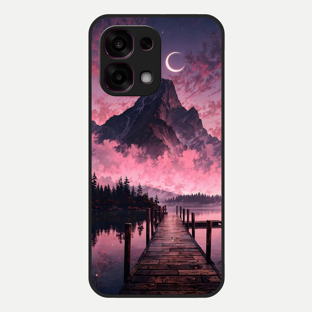  Beautiful Mountain View Glass Case For Oppo F31 5G back cover – full design glossy printed glass finish