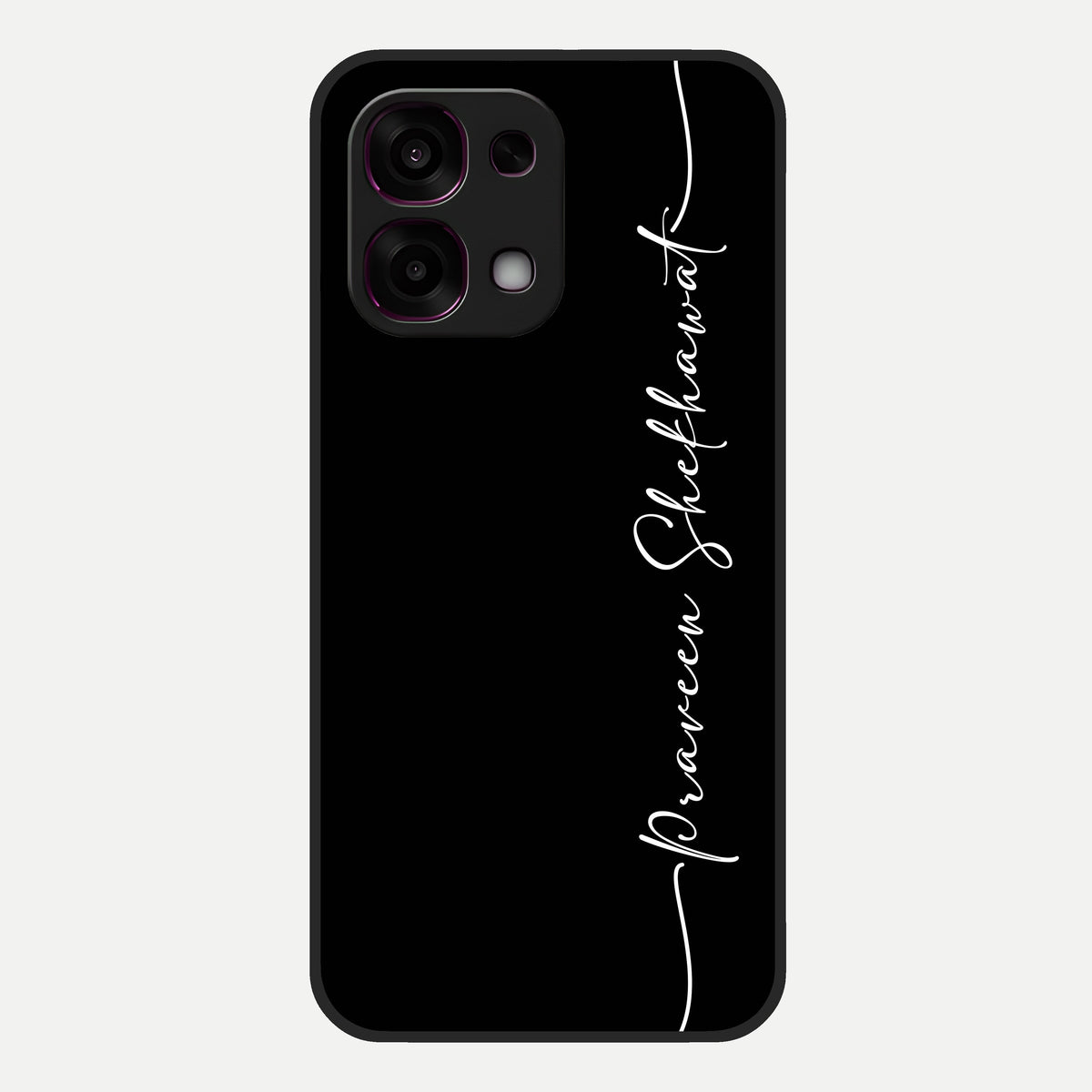 Black Tune Custom Name Glass Case For Oppo F31 5G back cover – full design glossy printed glass finish