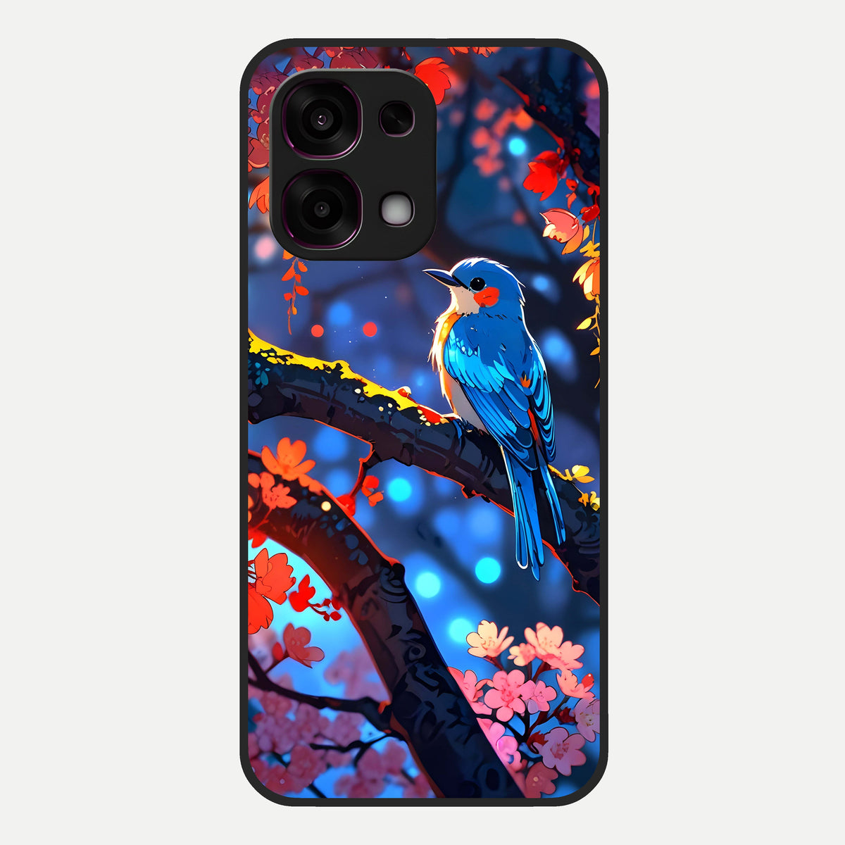  Blooming Water Drift Glass Case For Oppo F31 5G back cover – full design glossy printed glass finish