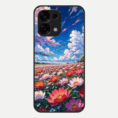  Blossom Sky Field Glass Case For Oppo F31 5G back cover – full design glossy printed glass finish